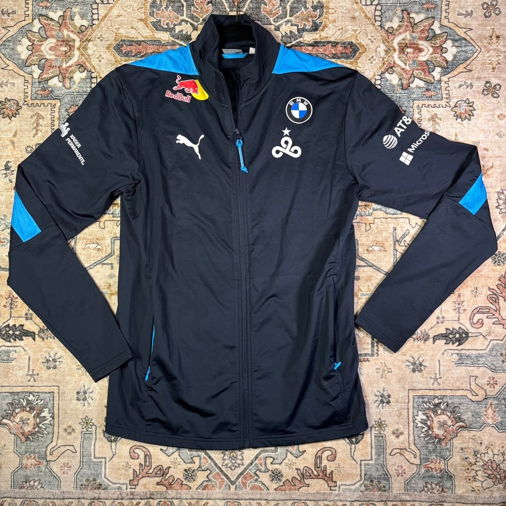 Puma BMW Cloud9 Esports Onyx Rev3nge Track Jacket Black Blue Mens Medium Racing